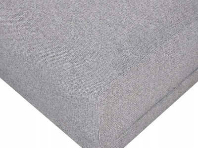 Puf ottoman me stof, 1 vend, jastëk i trashë, gri e çelët