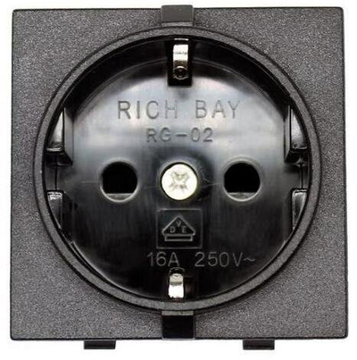 Prizë modulare Rich Bay RG-02, 230V, 16A, e zezë