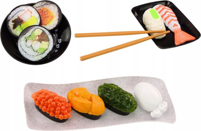 Set lodër sushi Lean Toys, 22 pjesë, për kalamaj 3+, shumëngjyrësh