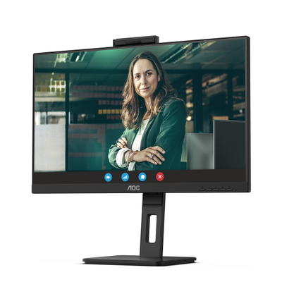 Monitor AOC Q27P3CW, 27", QHD, USB C, me kamerë, i zi