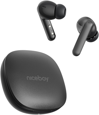 Kufje wireless Niceboy Pins 4 PRO, in ear, ANC, IP54, të zeza