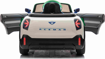 Електричен автомобил за деца Ramiz Mini Concept Aceman, 12V, далечински управувач 2.4 GHz, бел