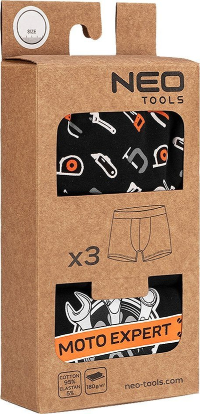 Boxerë basic për burra Reserved, paketë me 3 palë, masa L, të zinj