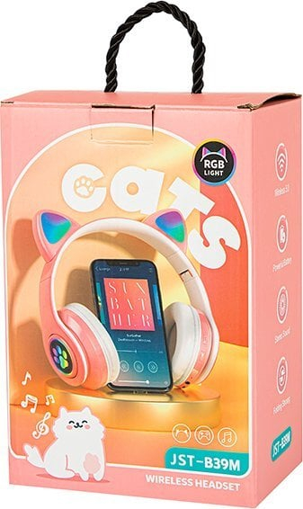 Kufje pa tela 32-821, Bluetooth 5.0, LED, rozë
