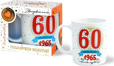 Filxhan Kukartka 60th Birthday 1965, porcelan 300ml, shumëngjyrësh
