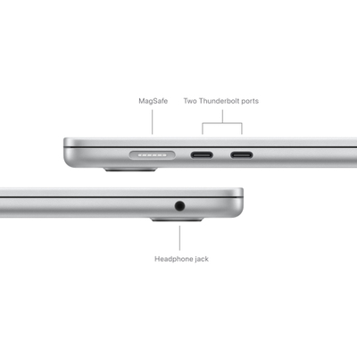 Apple MacBook Air 15.3", M3 8-core, 16GB, 512GB, 10-core GPU, Silver