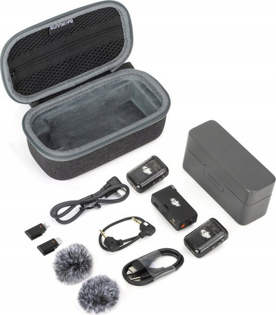 Çantë mbrojtëse Sunnylife B770 D për DJI Mic 2 dhe Mic 1, strukturë e fortë, portative, gri