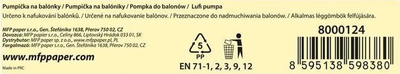Pompë balonash MFP Party, me dorë, plastike, me ngjyra të përziera