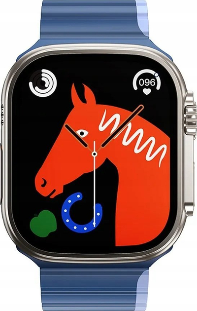 Rrip ore Hoco AS102 për Apple Watch 42 44 45 49 mm, silikon, me magnet, blu