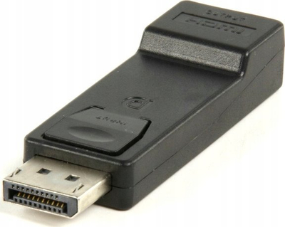 Adaptues DisplayPort në HDMI, DP mashkull në HDMI femër, 1080p, i zi