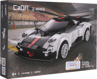 Set ndërtimi CaDa Z-Wind C51082W, 258 pjesë, me telekomandë, bardh e zi
