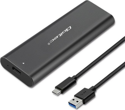 Kuti eksternale SSD Qoltec 50311, M.2 SATA, USB Type C, e zezë
