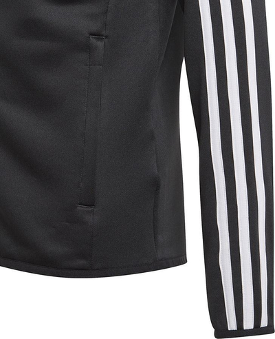 Bluzë sport me kapuç Adidas B 3S FZ Jr GN1500, me zinxhir të plotë, për kalamaj, e zezë