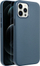 Mbrojtëse telefoni Silicone Leather Mag, për iPhone 12 Pro Max, MagSafe, blu