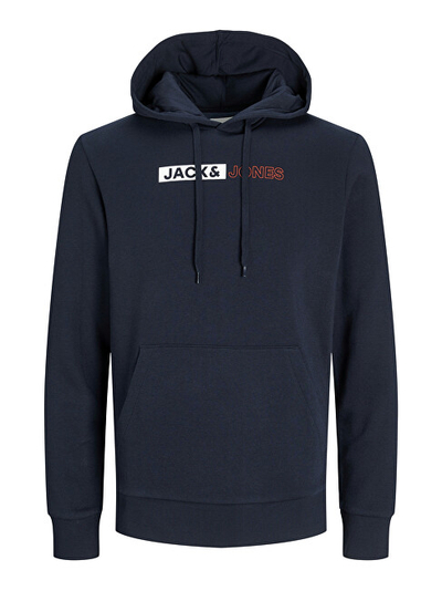 Duks për meshkuj Jack&Jones PLUS Corp Logo Play Plus Size Hoodie, i kaltër