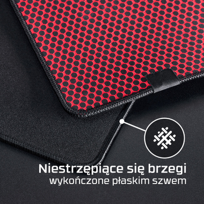 Mouse pad HyperX Pulsefire L, sipërfaqe prej pëlhure, bazë gome, i zi