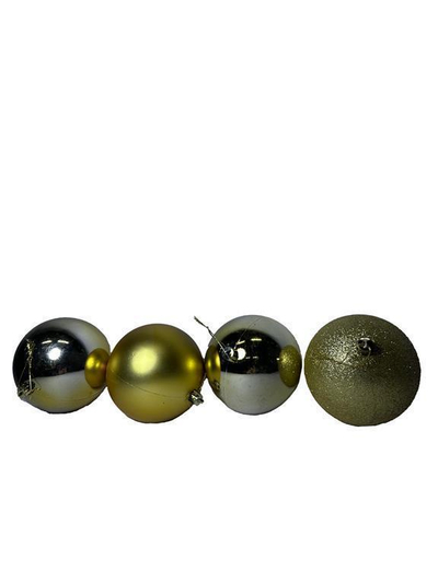 Topa dekorues per bredh 4/1, gold.kuqe/argjendtë 10cm. UNIMIKS