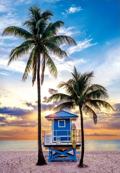 Puzzle Clementoni Florida Miami Beach, 500 copa, për të rritur, shumëngjyrësh