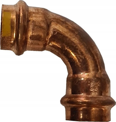 Колено од бакар за гас Press Fit, 90°, Ø15 mm, женско женско