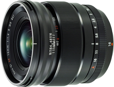 Objektiv Fujifilm XF 16mm F1.4 R WR, X-Mount, ngjyrë e zezë
