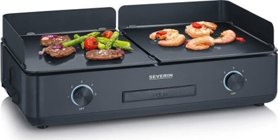 Grill elektrik Severin PG 8569 Suave Plancha, 2200W, me veshje qeramike, gri