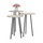 Set Kissa 3 komodina anësore (HM18174.01), bardhë/ zezë