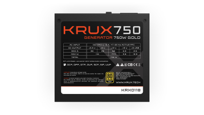 Furnizues energjie Krux Generator, 750W, 80 PLUS Gold, i zi