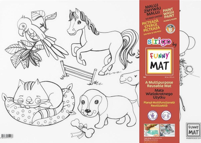 Mbulesë vizatimi Funny Mat Pets Academy, e ripërdorshme, për kalamaj