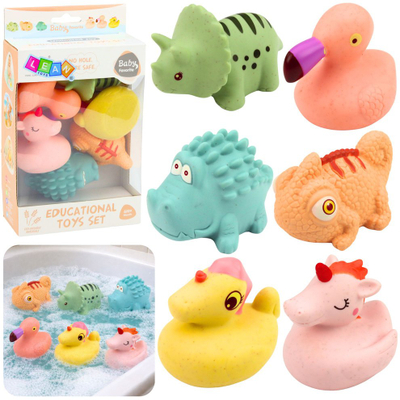 Set lodrash banjo Leantoys Educational Toys Set, prej gome, 6 copë, ngjyra pastel