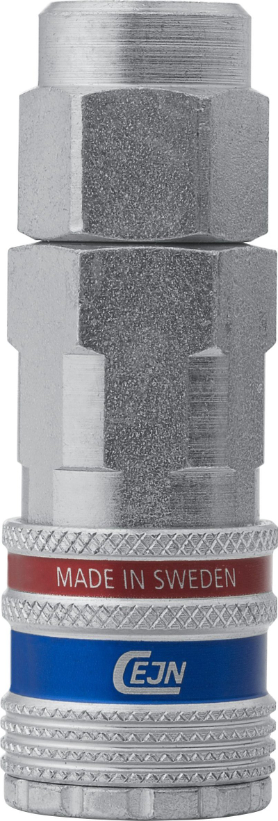 Kapëse e shpejtë ajri CEJN eSafe 320, për tuba 9.5 x 13.5 mm, metal, ngjyrë argjendtë