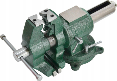 Мултифункционална менгема Awtools 5\"/125 mm, ротирачка основа 360°, леано железен труп, сина