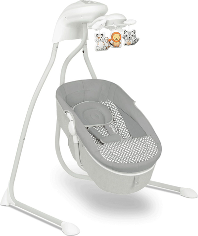Leagën elektrik Lionelo Henny Grey Dove, me karusel lodrash, me muzikë MP3, gri e çelët