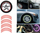 Sticker reflektues për felne motoçiklete, set shirita, i kuq