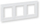 Kornizë xhami për mur Homematic IP Glass Frame 3-gang, madhësi 55, 3 vende, e bardhë