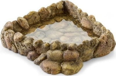 Enë uji për terrarium Exo Terra Corner, X-Large, formë në kënd, ngjyrë guri