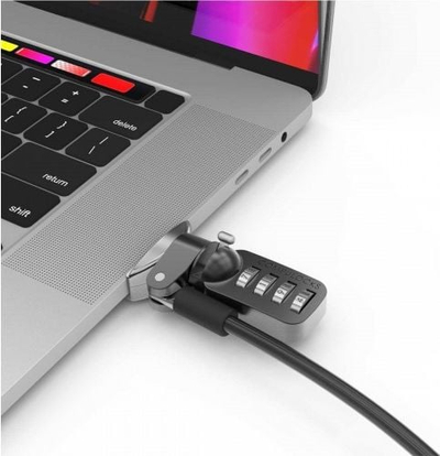 Kabllo sigurie Maclocks Ledge për MacBook Pro 16", 1.82m, argjendtë