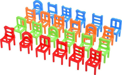 Loja e shkathtësisë Dexterity Game Balancing Chairs GR0500, 24 karrige plastike, shumëngjyrëshe