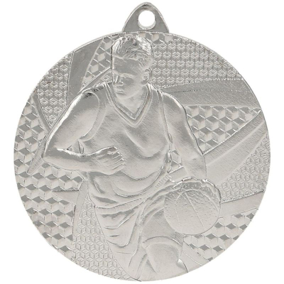 Medalje basketbolli Tryumf MMC6850/S, metal, 50mm, argjendi