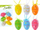 Vezë plastike për dekor MFP Easter, 6 cm, set me 6 copë, shumëngjyrëshe