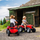 Traktor lodër me pedale Falk Massey Ferguson 8740S FA4010AB, me rimorkio, për kalamaj 3-7 vjeç, i kuq