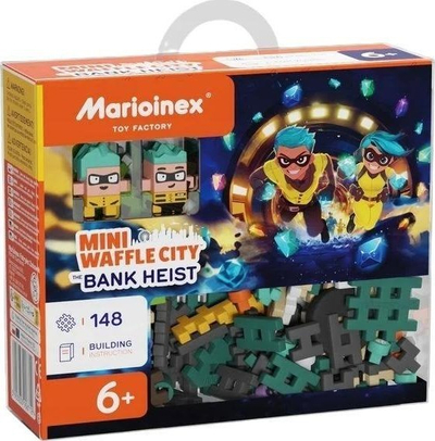 Set ndërtimi Marioinex Mini Waffle City Bank, 148 copa, shumëngjyrësh