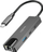Hub USB C LogiLink UA0432, USB 3.2 Gen 1, Ethernet 2.5G, gri space