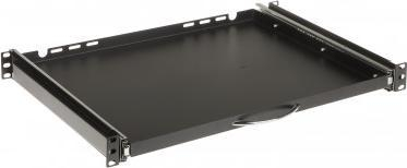Sirtar tastiere për kabinet RACK 19" Stalflex RSR19-1U-350B-KM, i rregullueshëm 350-555 mm, metal, i zi