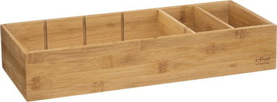 Organizues sirtari 5Five Tidy Smart, me 3 ndarje, bambu, ngjyrë natyrale