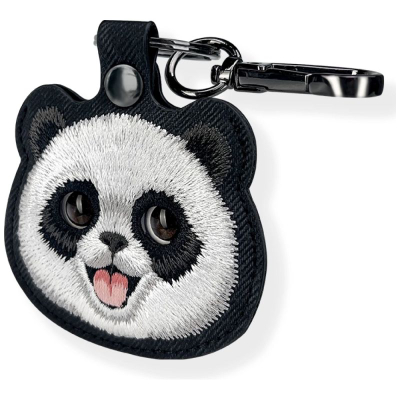 Mbajtëse tracker Nimmy Big Eyed Pet 2.0, për Apple AirTag, me karabinë, e zezë
