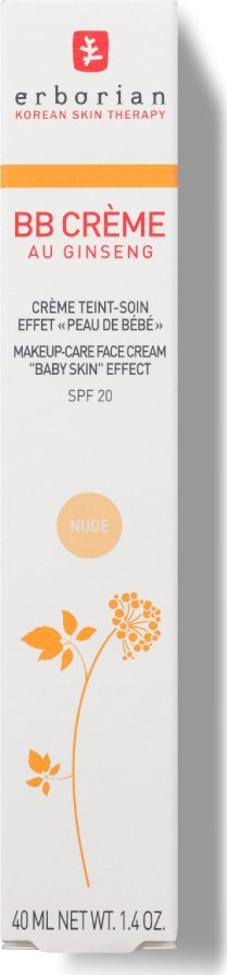 Krem fytyre BB Erborian Au Ginseng Nude, SPF 20, 40ml