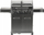 Grill me gaz Yato 4 Burners, djegës ndihmës, termometër, inox gri