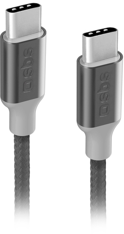 Kабел за полнење Sbs USB-C во USB-C, Power Delivery 25W, бел