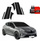 Film mbrojtës karboni për shtyllë C Renault Clio 2020 2024, set 8 në 1, i zi