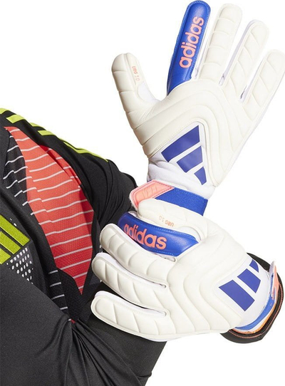 Doreza portieri adidas Copa GL LGE IX3832, pa Fingersave, për të rritur, të bardha blu portokalli